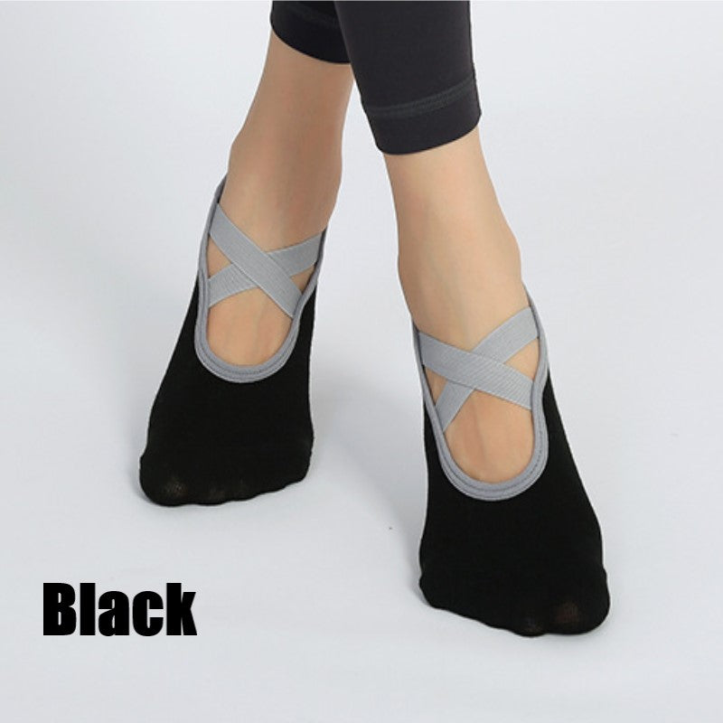 Yoga Non Slip Skid Cotton Pilates Fitness Ballet Exercise Floor Socks