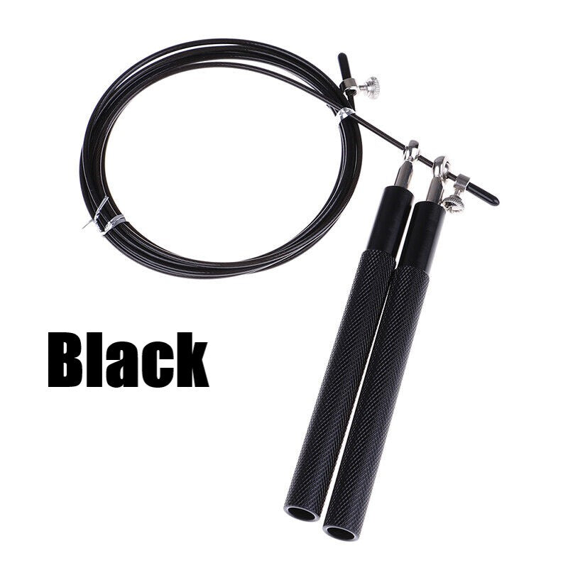 Adjustable 360 Degree Rotating Ball Bearing Aluminum Anti Slip Jump Handle Speed Jump Rope for Cross Fit Training or loss weight, boxing , indoor and outdoor exercises