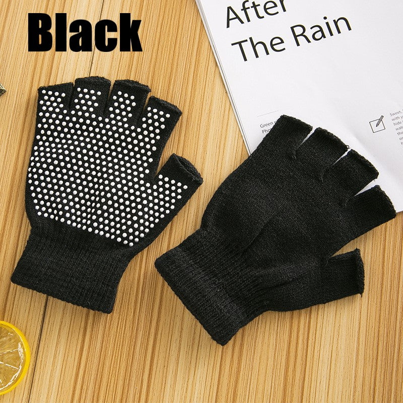 Non Slip Yoga gloves for Women, Toeless Anti-skid Pilates, Barre, Ballet, Bikram Workout gloves