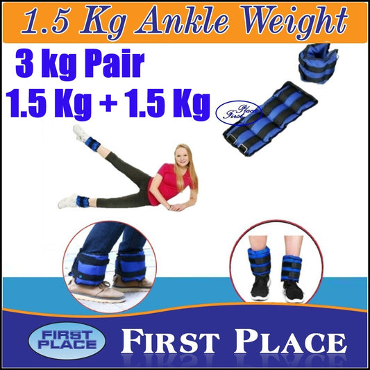 1.5 Kg + 1.5 Kg  Ankle Weight/ 3kg pairs Ankle weight