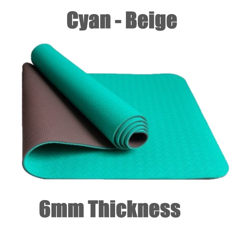 6mm Thickness ,2 colors TPE Yoga Mat