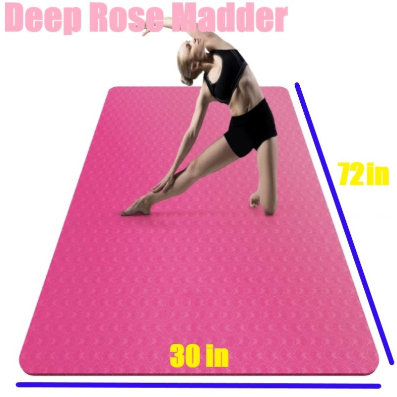 8mm Thickness ,1 color TPE Yoga Mat Wide Width