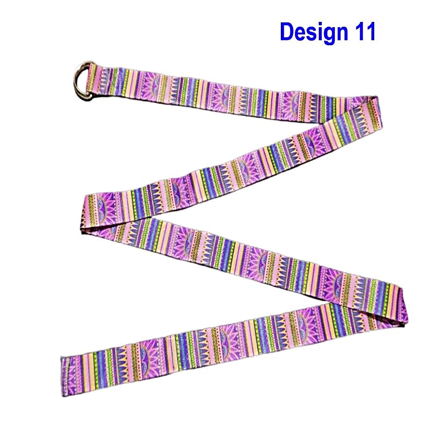 High quality colorful printing design stretch belt/Yoga Strap