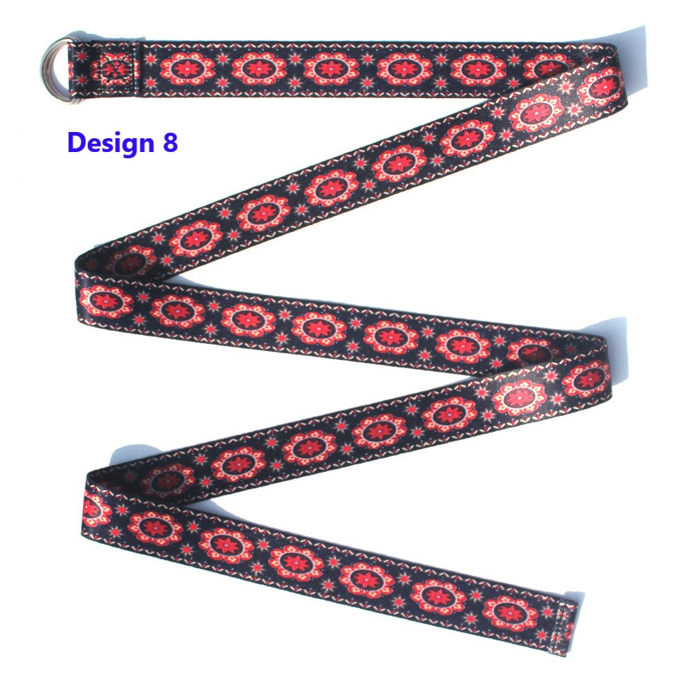 High quality colorful printing design stretch belt/Yoga Strap