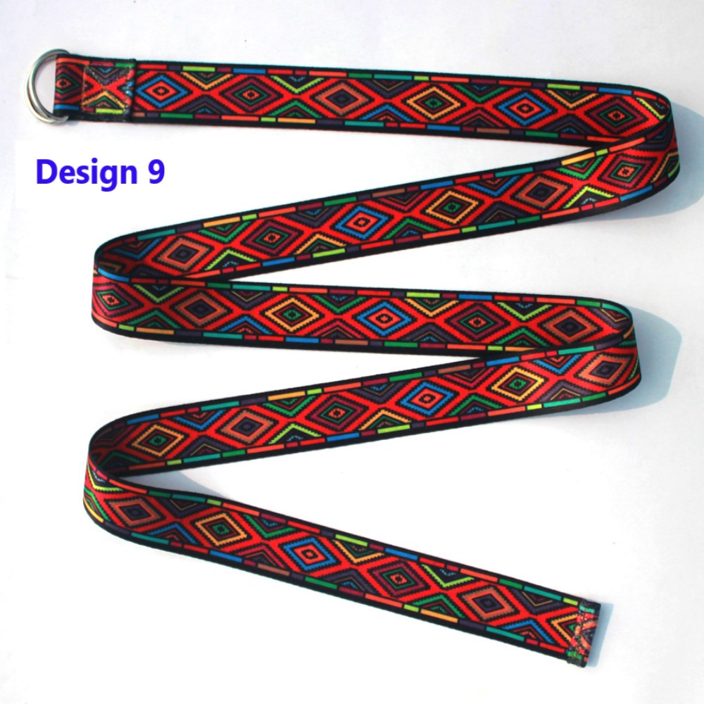 High quality colorful printing design stretch belt/Yoga Strap