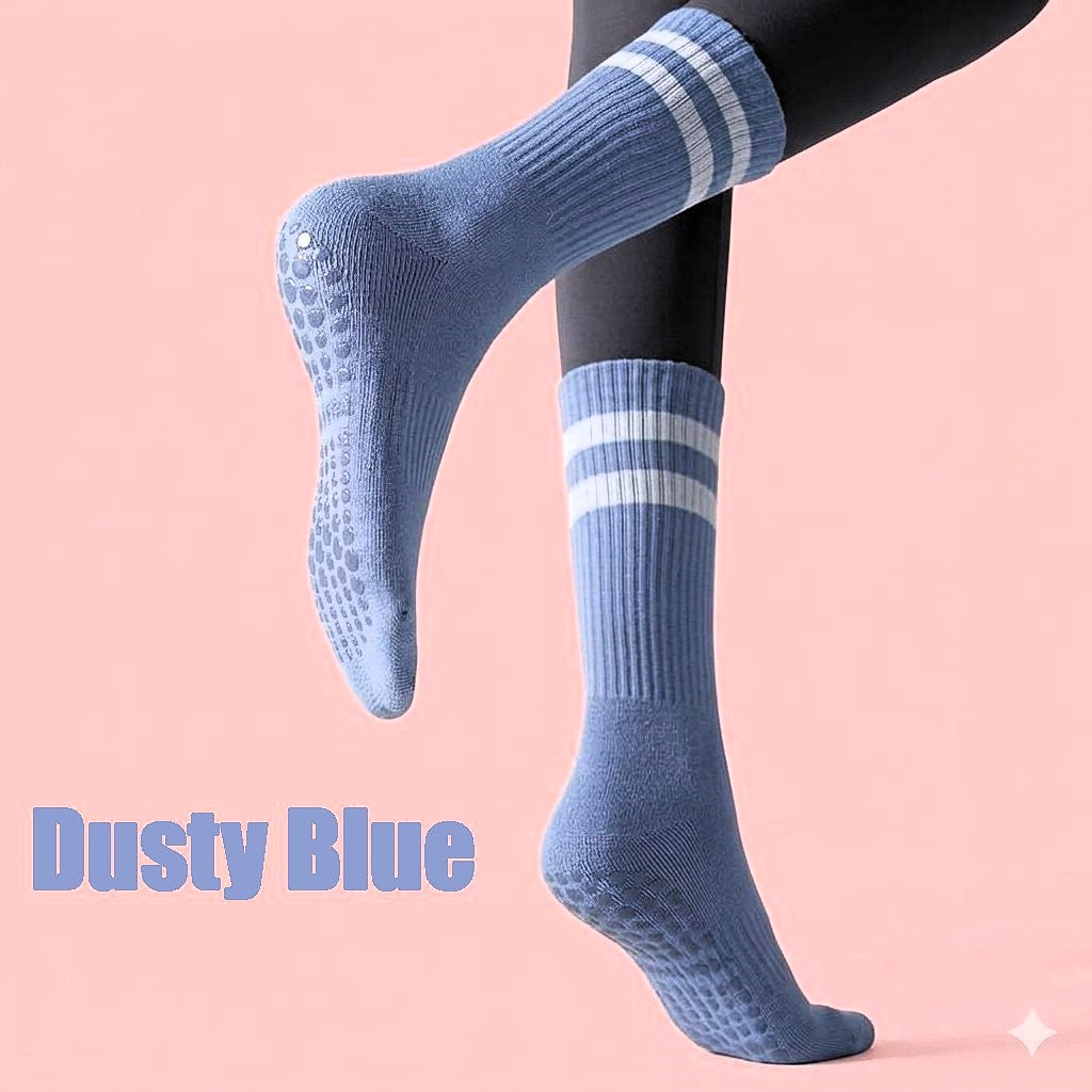 Round Head Mid-Calf Anti Slip Yoga Socks/Mid-Tube Socks/Grip Pilates Socks (SK09)