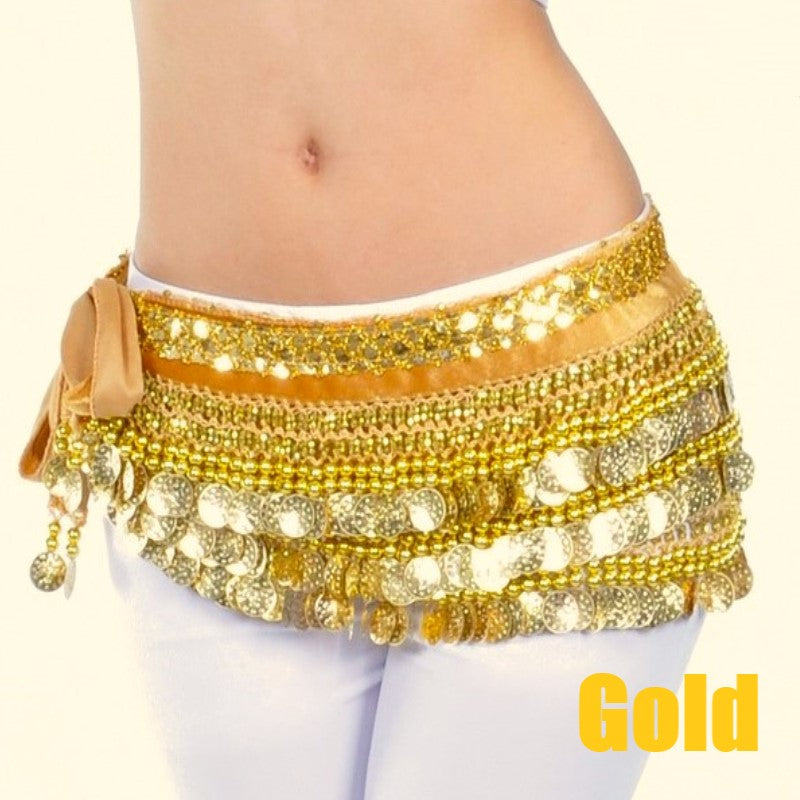 338 Coin Belly Dance Waist Chain Hip Scarf