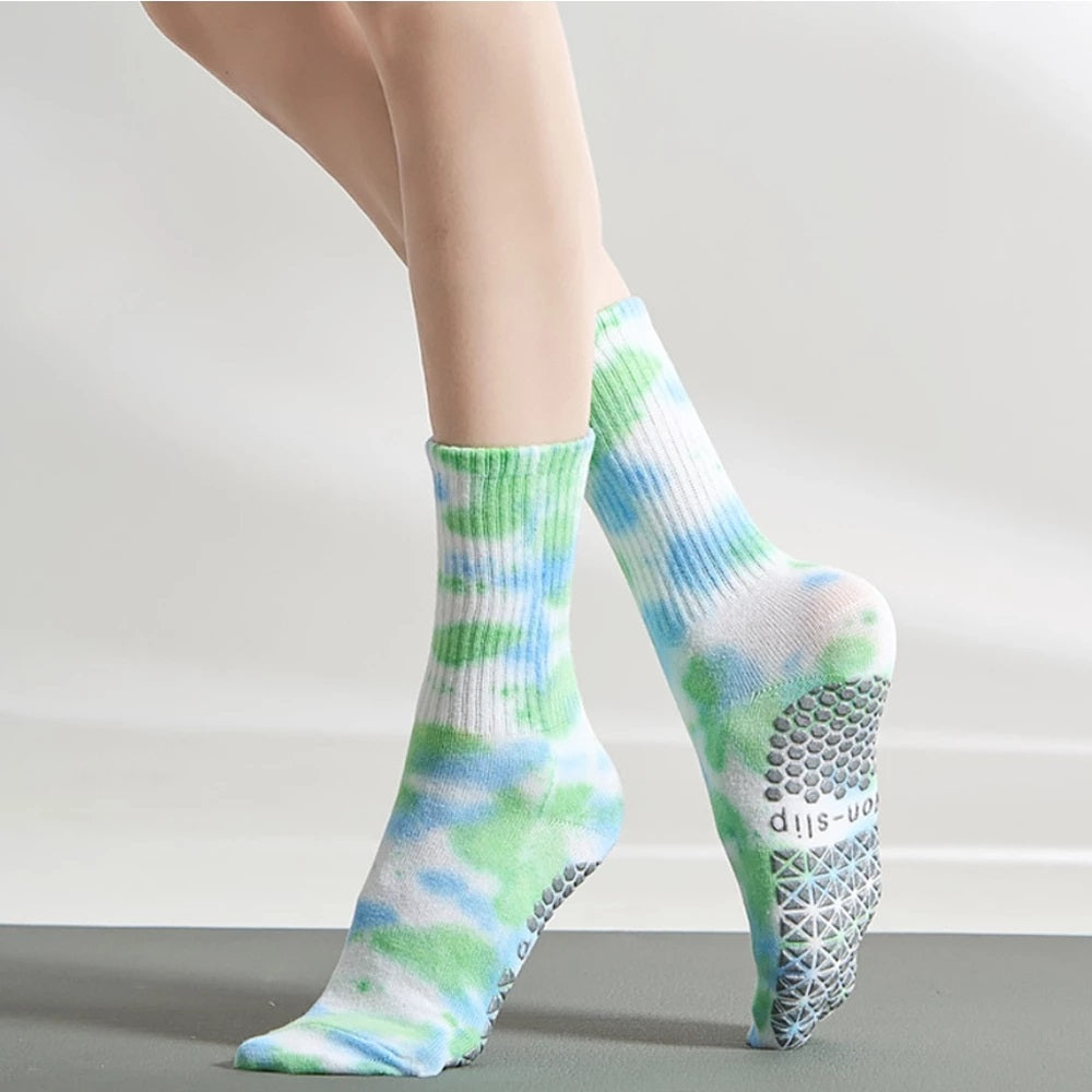 Anti-slip gradient color cotton Yoga Socks
