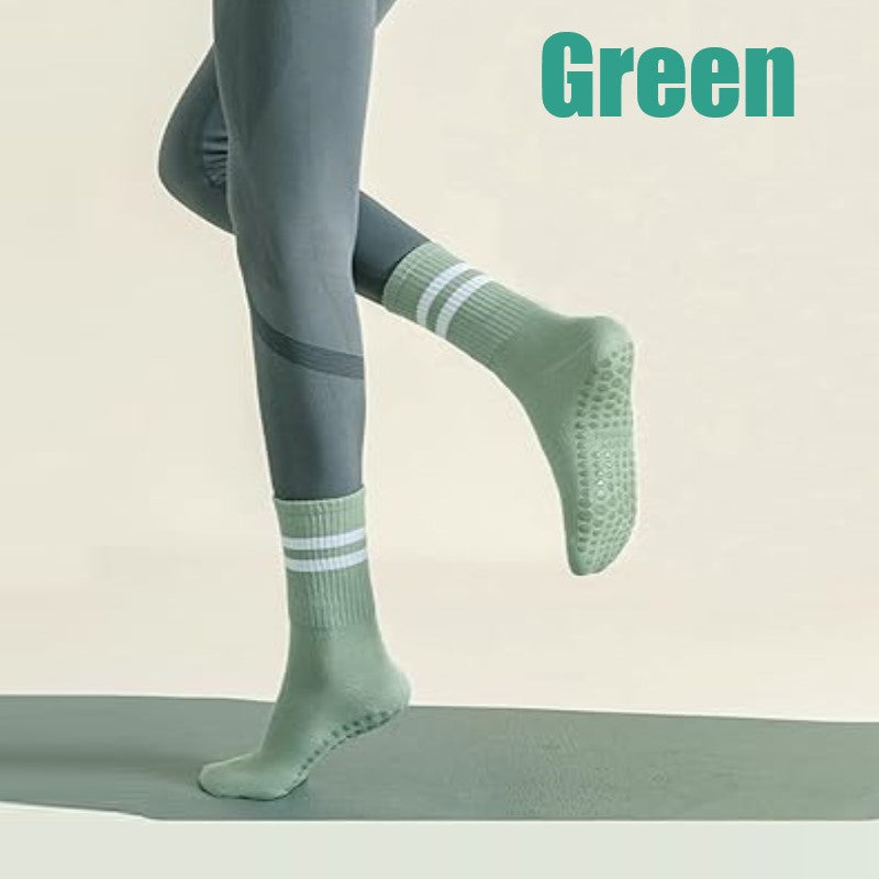 Round Head Mid-Calf Anti Slip Yoga Socks/Mid-Tube Socks/Grip Pilates Socks (SK09)