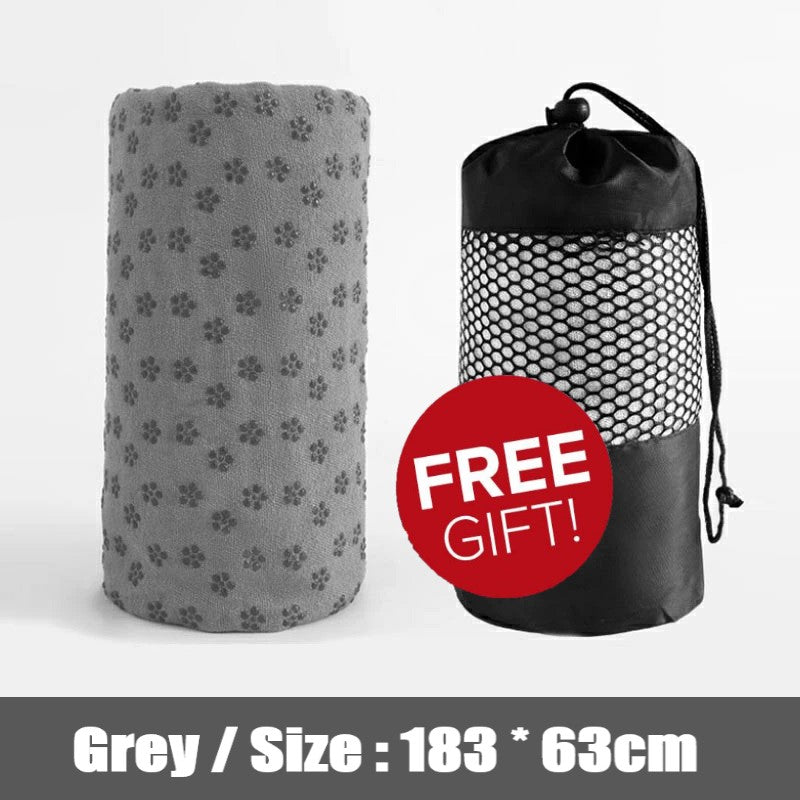 Sweat Absorbent Non-Slip Yoga Mat Towel for Pilates/Yoga and Workout Washable