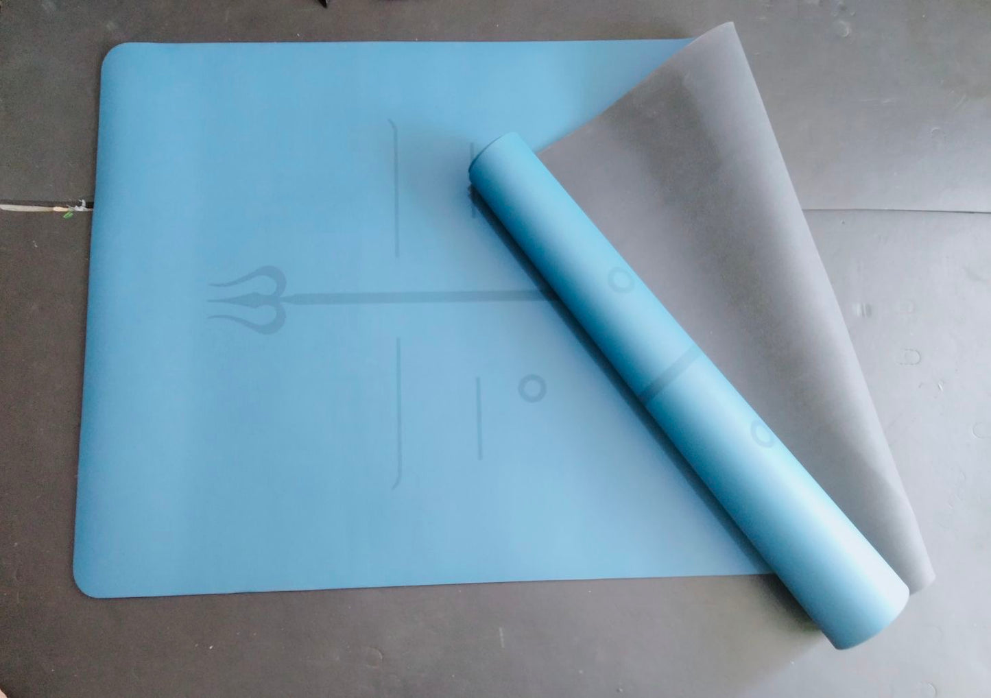 PU Rubber Yoga Mat with alignment line