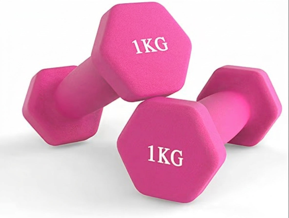 Kg Neoprene coated Dumbbells Set