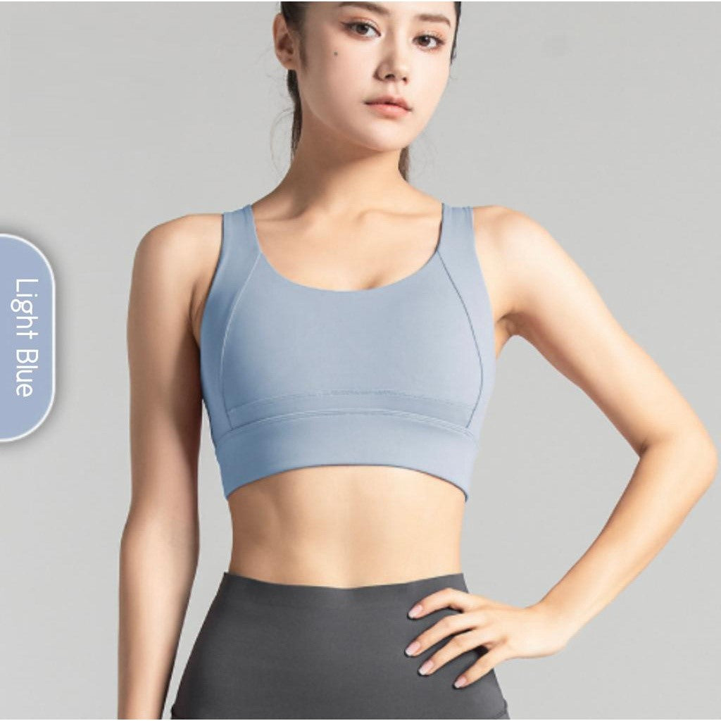 Gym Running Sports Bras For Women Tops Push Up Fitness Breathable Shockproof Active Wear Brassiere Sportswear