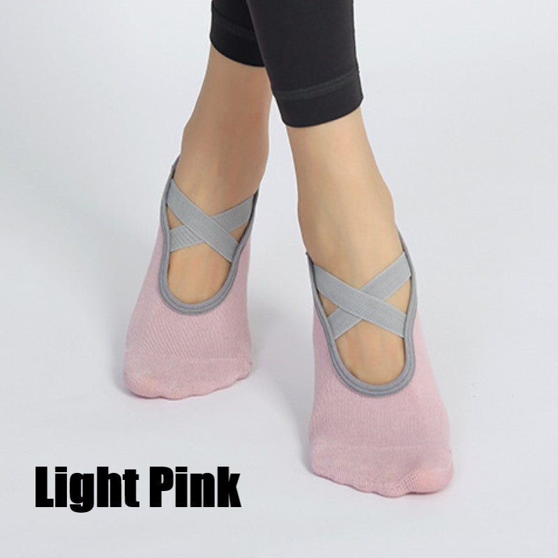 Yoga Non Slip Skid Cotton Pilates Fitness Ballet Exercise Floor Socks