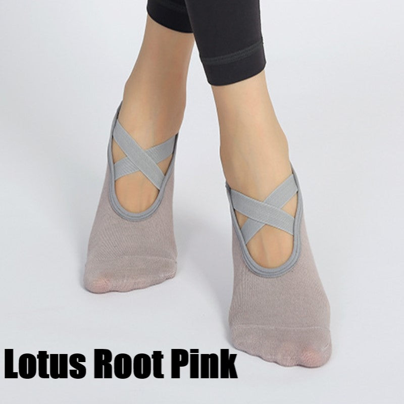 Yoga Non Slip Skid Cotton Pilates Fitness Ballet Exercise Floor Socks