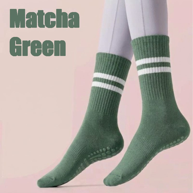 Round Head Mid-Calf Anti Slip Yoga Socks/Mid-Tube Socks/Grip Pilates Socks (SK09)
