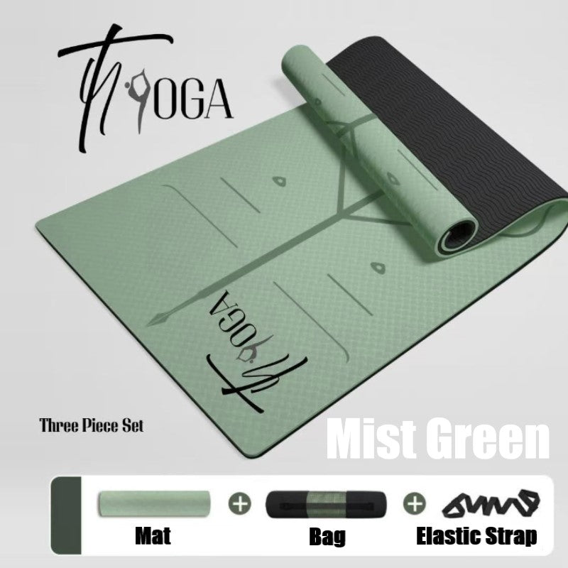 8mm thickness,  2 colors TPE Yoga Mat with Alignment Marker/Lines