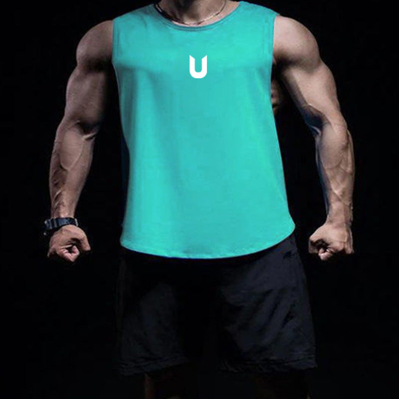 Men Singlet Sleeveless Quick Dry Elastic Tank Top