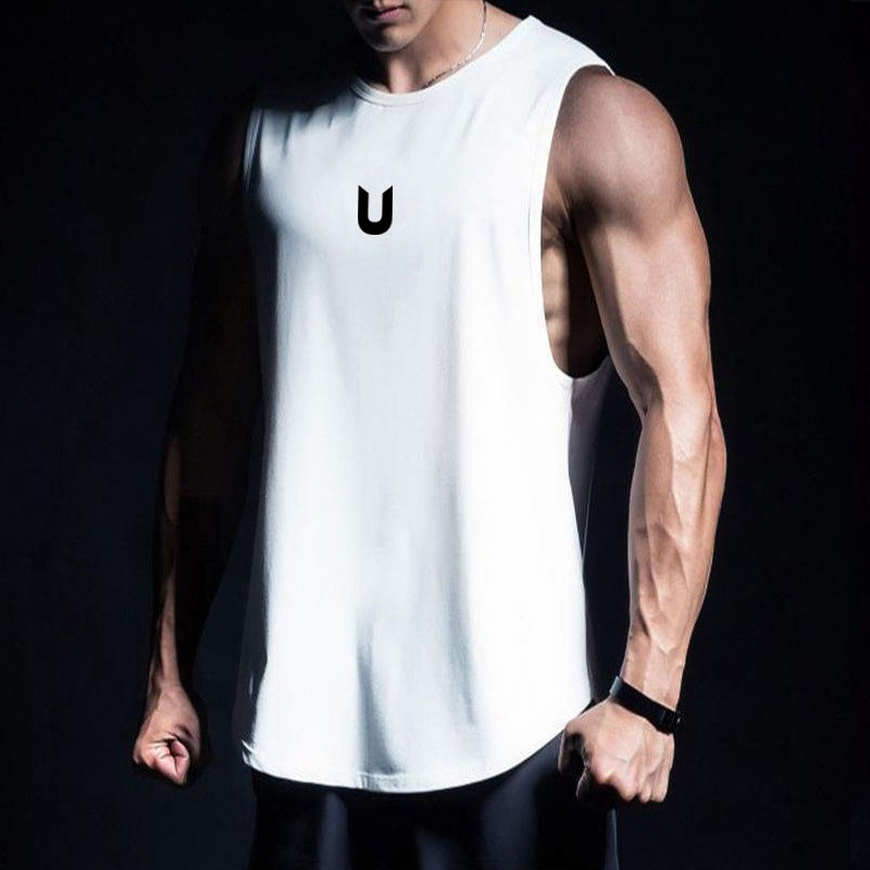 Men Singlet Sleeveless Quick Dry Elastic Tank Top