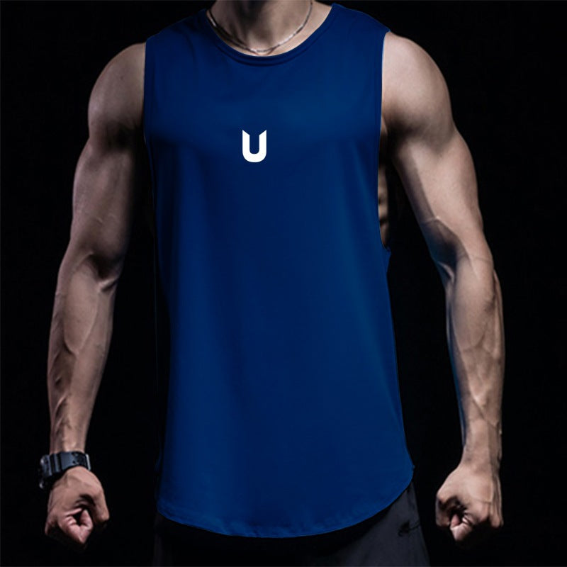 Men Singlet Sleeveless Quick Dry Elastic Tank Top