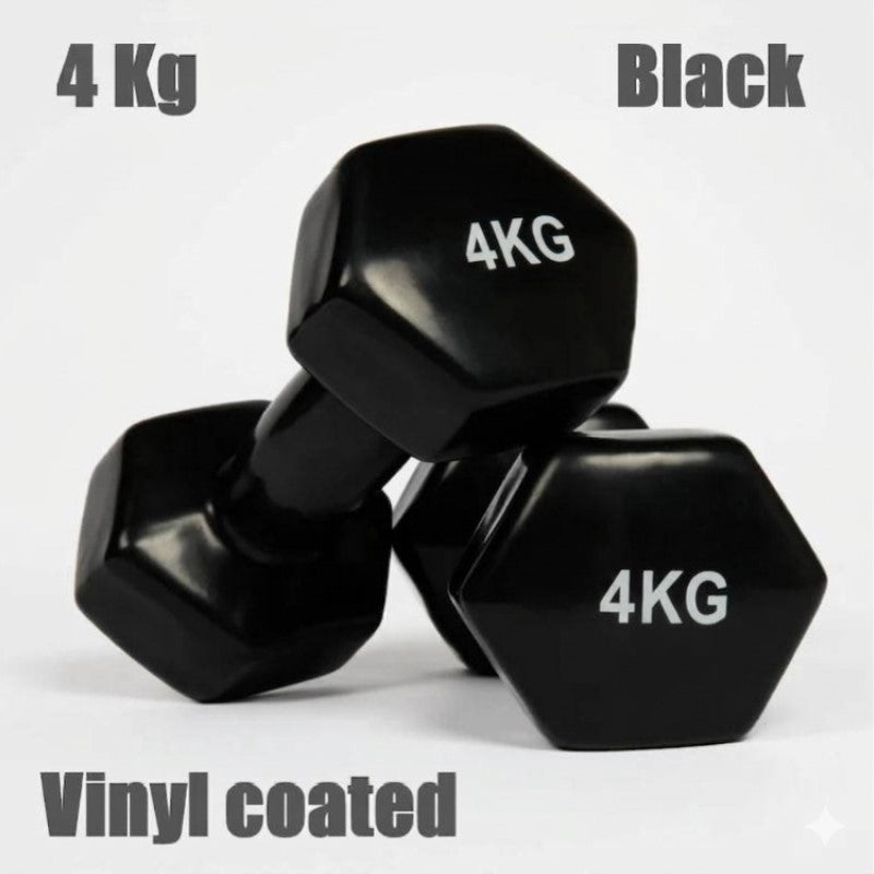 Kg PVC/Vinyl Hex Dumbbells Set  (Sold in Pair)