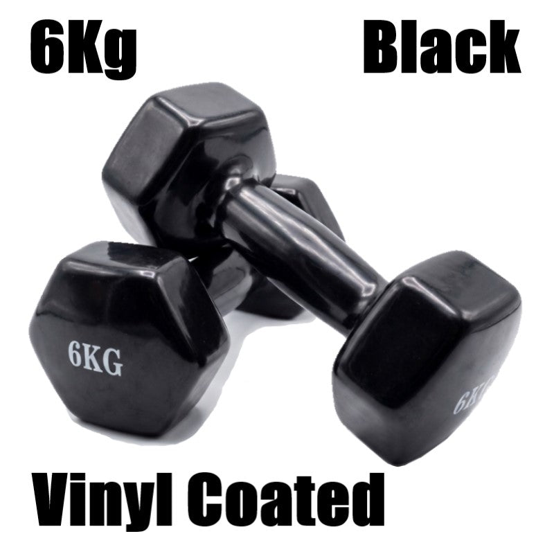 Kg PVC/Vinyl Hex Dumbbells Set  (Sold in Pair)