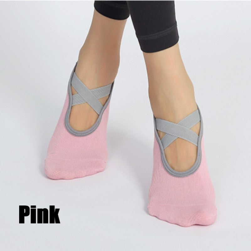 Yoga Non Slip Skid Cotton Pilates Fitness Ballet Exercise Floor Socks