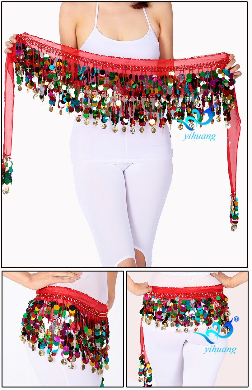 Colorful Party Hip Scarf/ Belly Dance