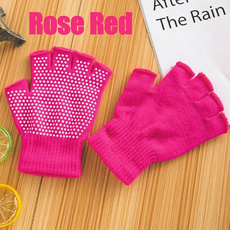 Non Slip Yoga gloves for Women, Toeless Anti-skid Pilates, Barre, Ballet, Bikram Workout gloves