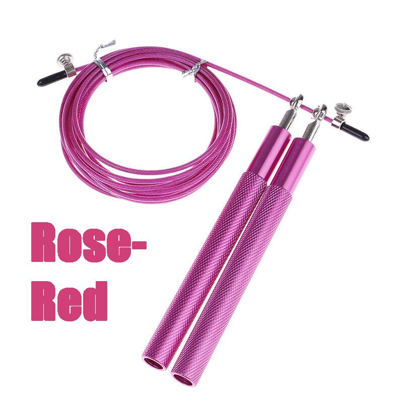 Adjustable 360 Degree Rotating Ball Bearing Aluminum Anti Slip Jump Handle Speed Jump Rope for Cross Fit Training or loss weight, boxing , indoor and outdoor exercises