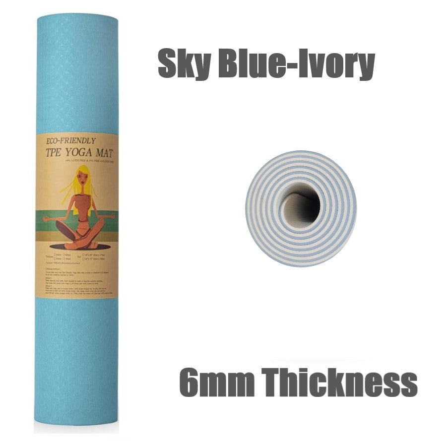 6mm Thickness ,2 colors TPE Yoga Mat