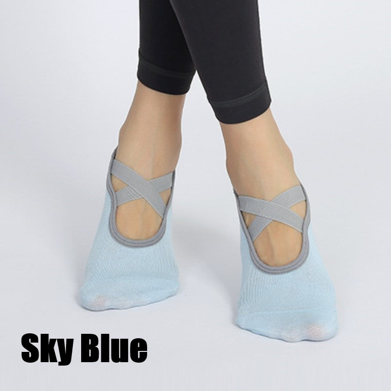 Yoga Non Slip Skid Cotton Pilates Fitness Ballet Exercise Floor Socks