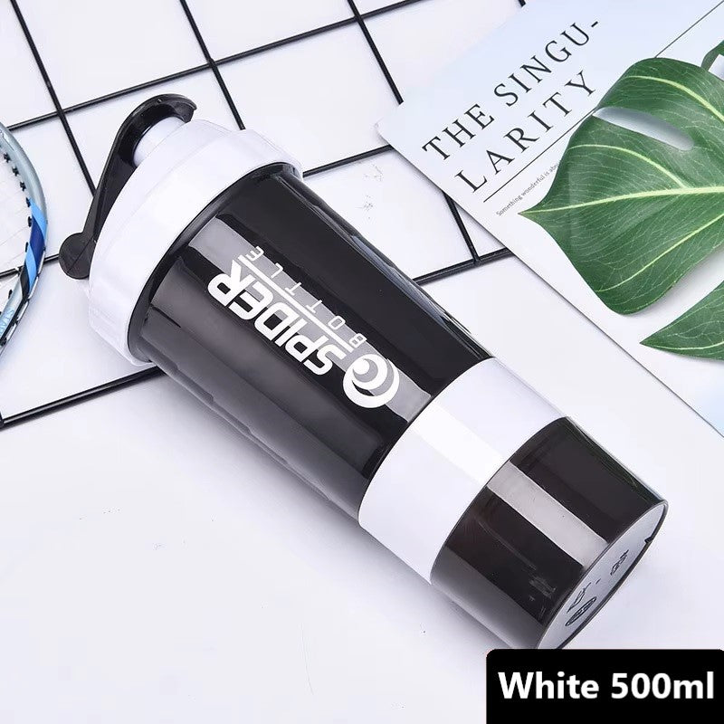500ml Spider Protein Shaker Bottle/ Water Bottle / Gym Shaker Bottle with Powder Storage & Pill Tray