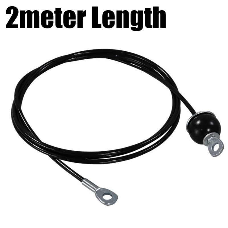 Heavy-Duty Black Steel Cable for Fitness Pulley System - Replacement Gym Wire Rope with Metal Connectors