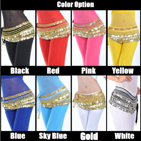 338 coins Belly Dance scarf