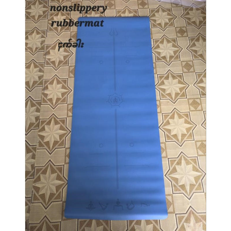PU Rubber Yoga Mat with alignment line