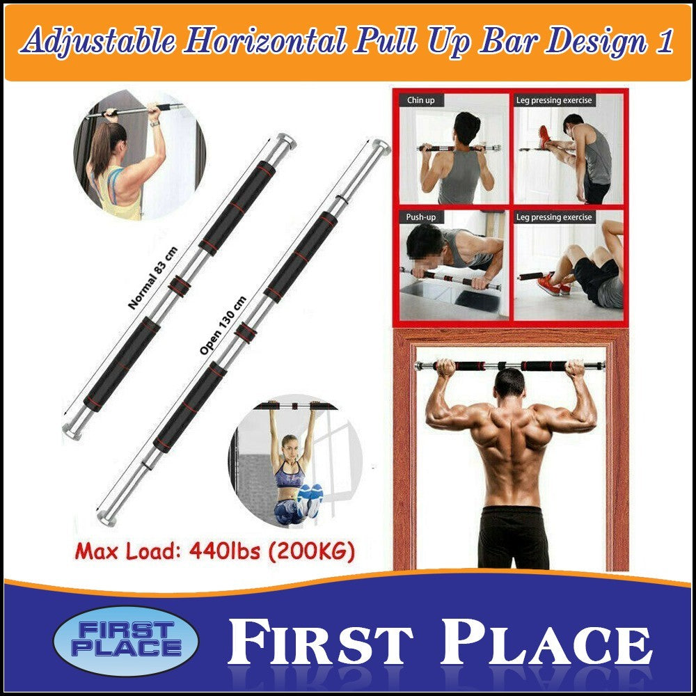 Adjustable Horizontal Pull Up Bar/Chin up Bar (Length 83-130 cm)