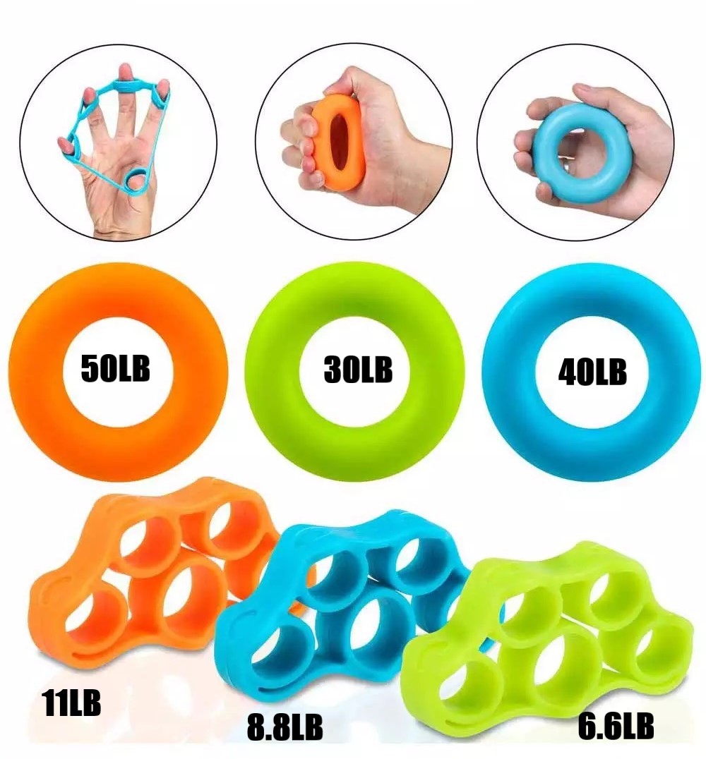 Finger Strengthener and Hand Grip Ring Workout/ Strength Trainer