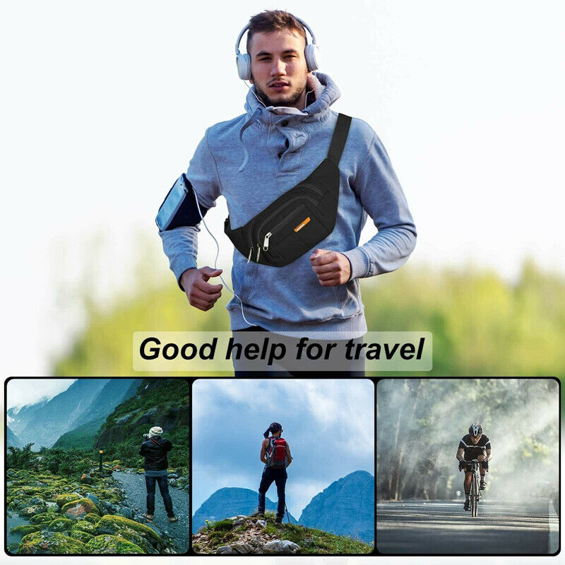 Unisex Waterproof Outdoor Wallet Waist BAG/ Sling BAG//Multipurpose BAG For Running Hiking Travelling (First Place)