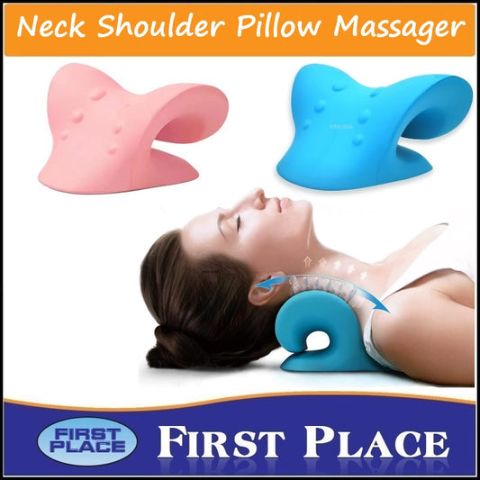 Neck and Shoulder Relaxer, Cervical Traction Device for Pain Relief and Cervical Spine Alignment, Chiropractic Pillow