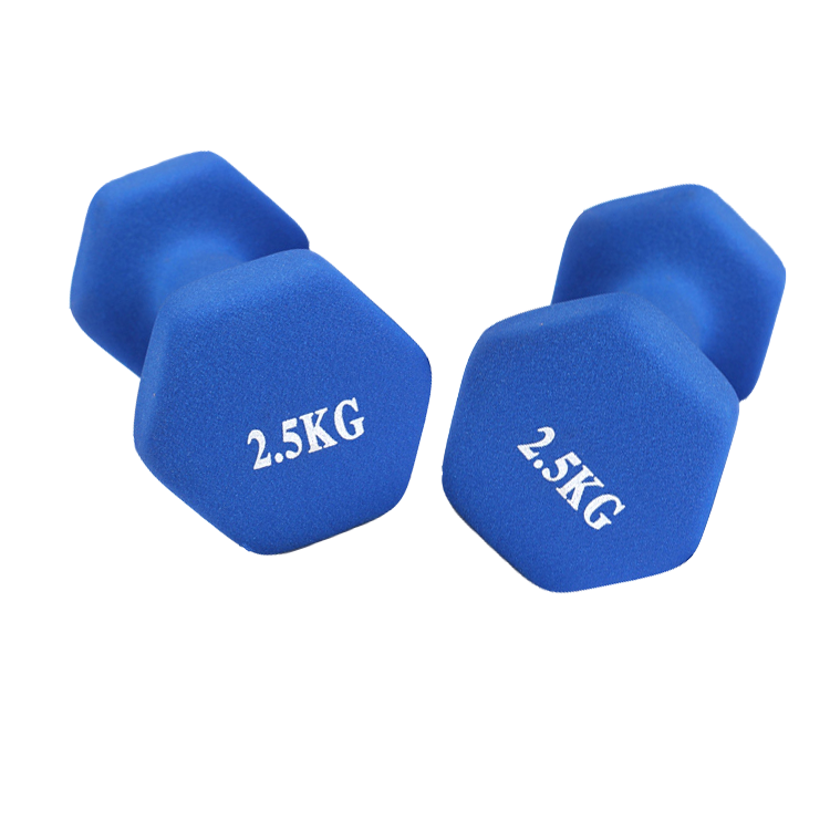 1Kg,1.5Kg,2Kg,2.5Kg,3Kg Neoprene coated Dumbbells Set