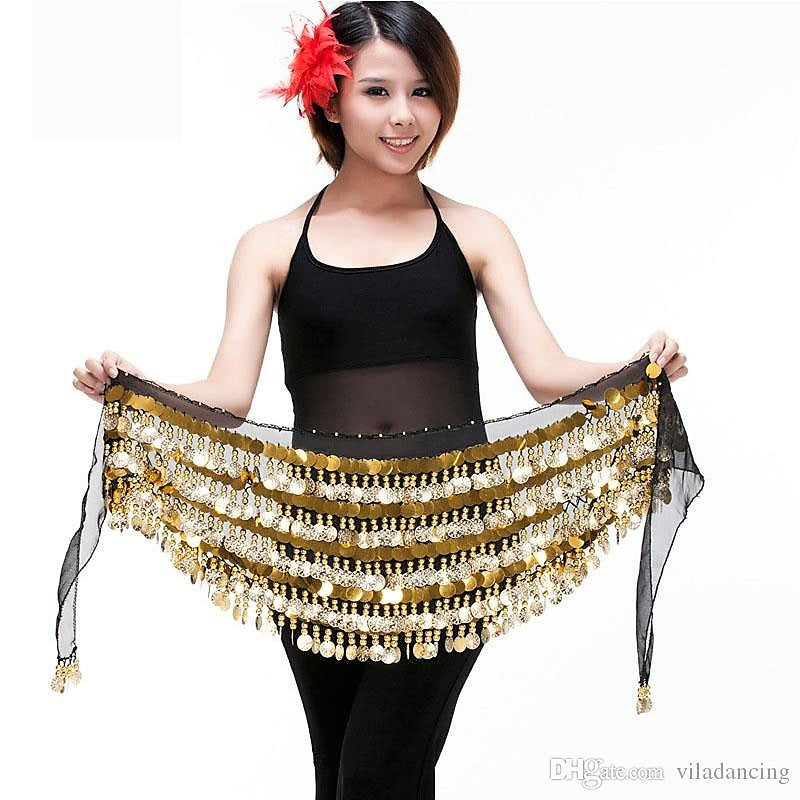 5 Rows Belly Dance Hip Scarves