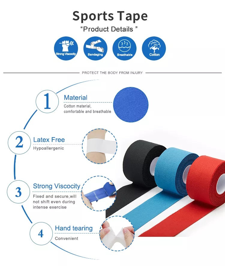 Athletic Tape / Sport Injury Protection Tape / Finger Joints Wrap / First Aid Support