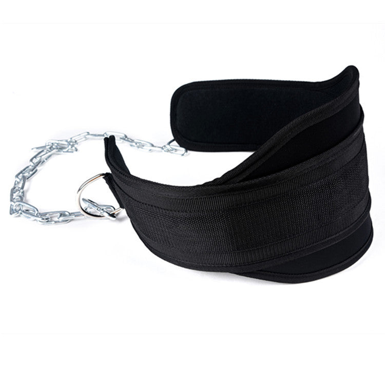 Weightlifting Belt with Chain for DIPS Pull UPS Weight Lifting