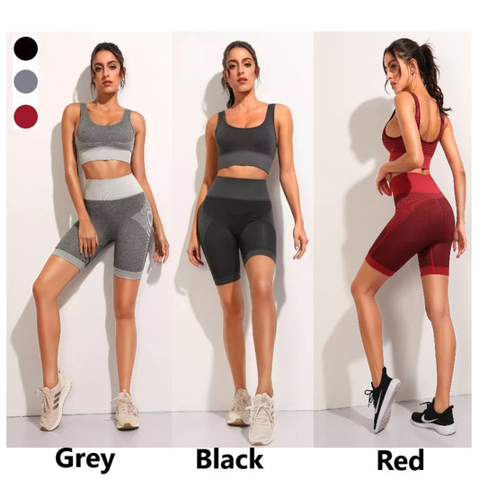 2pcs Yoga Outfit/Sportswear/Gym Wear/Sports Bra and short pant