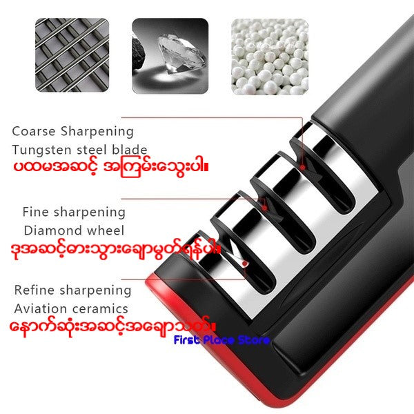 3-Stage Knife Sharpening Tool