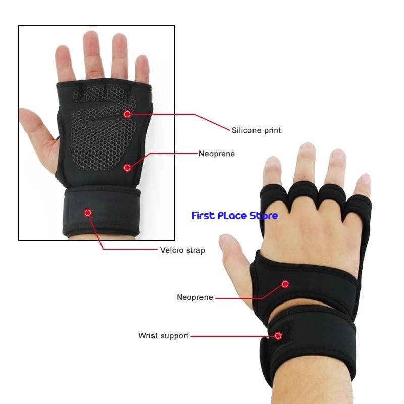 Half-Finger Gloves With Wrist Support