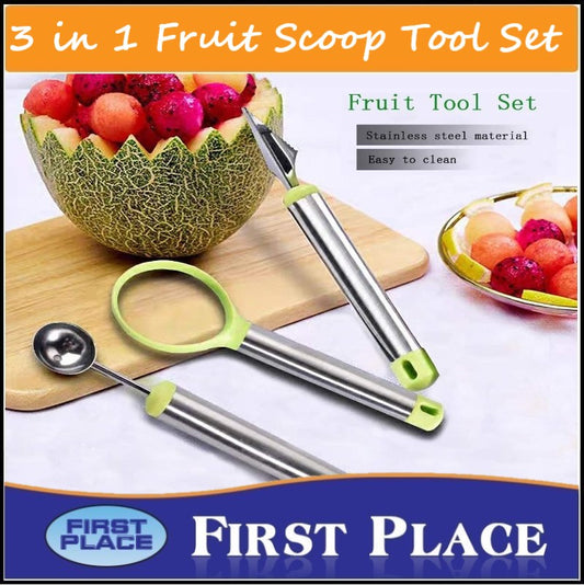 3 in 1 Fruit Scoop Tool Set