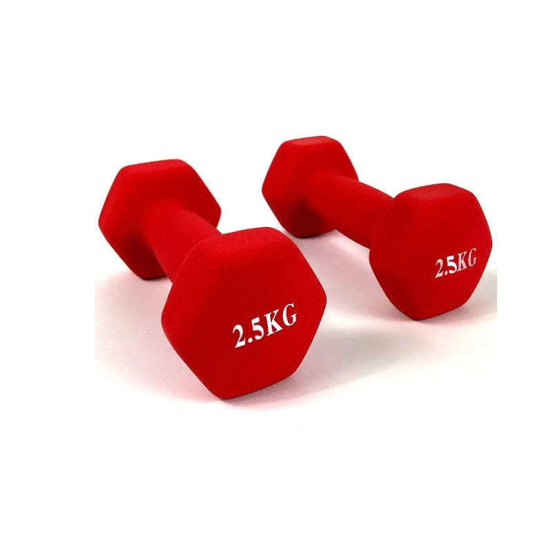 1Kg,1.5Kg,2Kg,2.5Kg,3Kg Neoprene coated Dumbbells Set