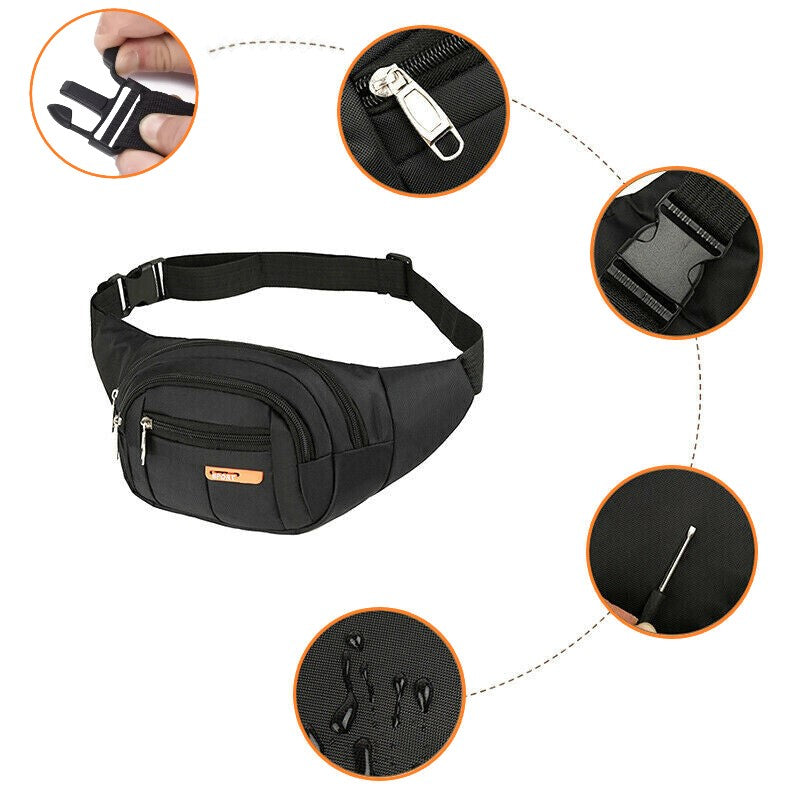 Unisex Waterproof Outdoor Wallet Waist BAG/ Sling BAG//Multipurpose BAG For Running Hiking Travelling (First Place)